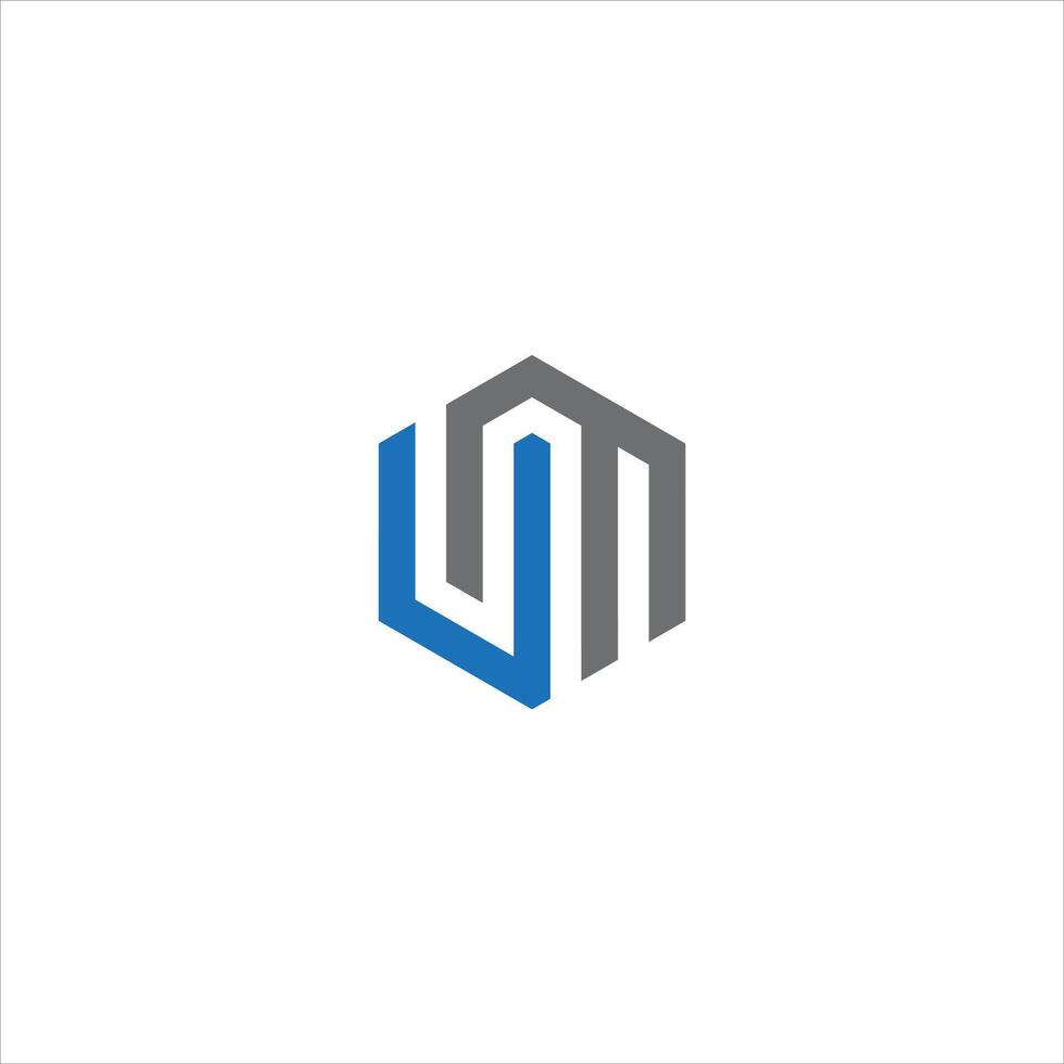UM Letter monogram Unique modern flat abstract logo design. UM elegant and Professional icon design vector