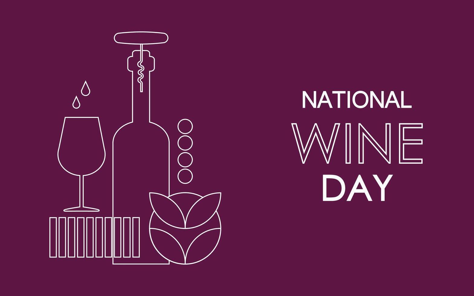 National Wine Day, May 25. Can be used for banner, greeting card, poster with text inscription. Minimalist, mosaic design. vector