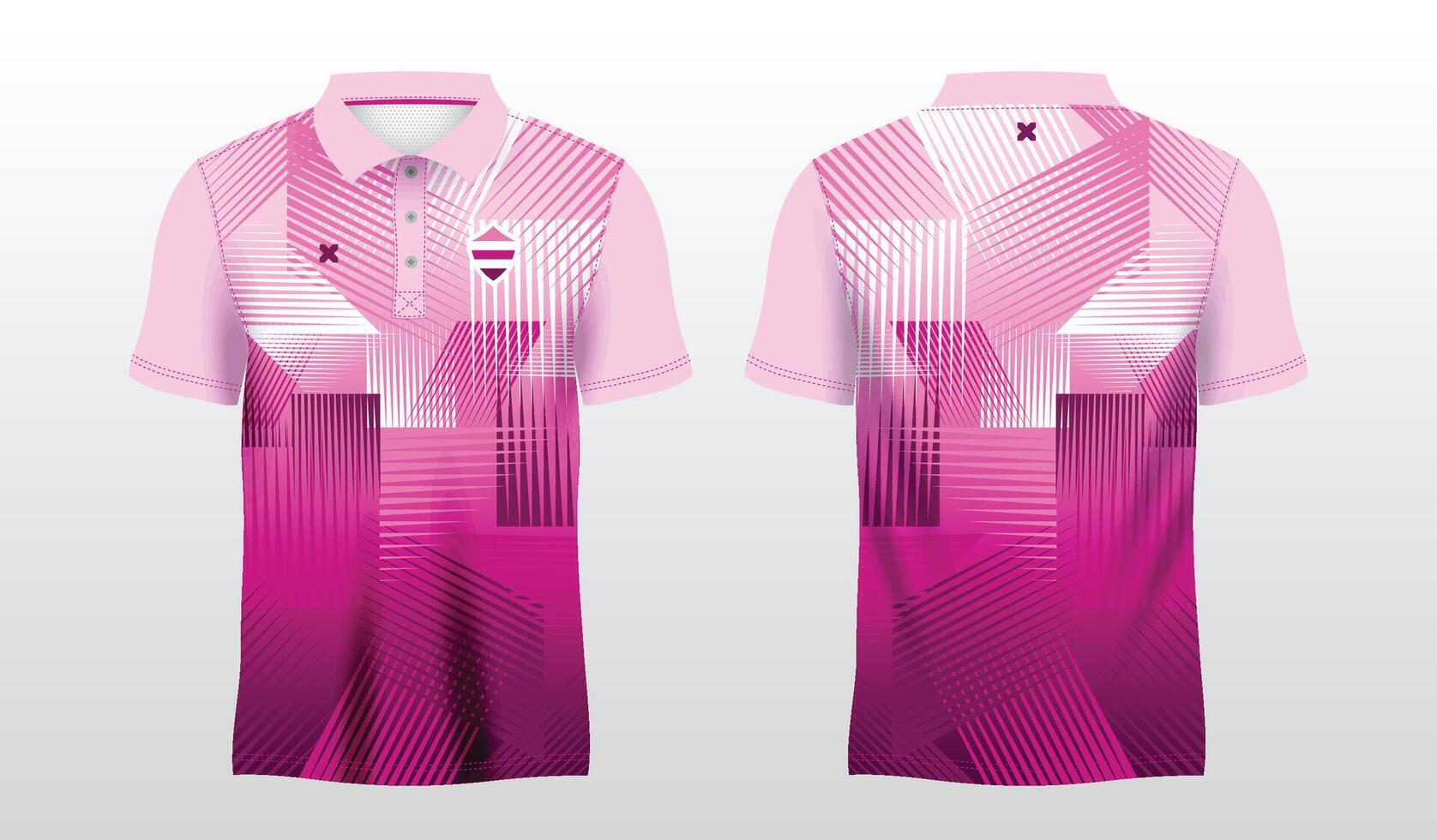 abstract pink and purple pattern polo sport shirt sublimation jersey template vector