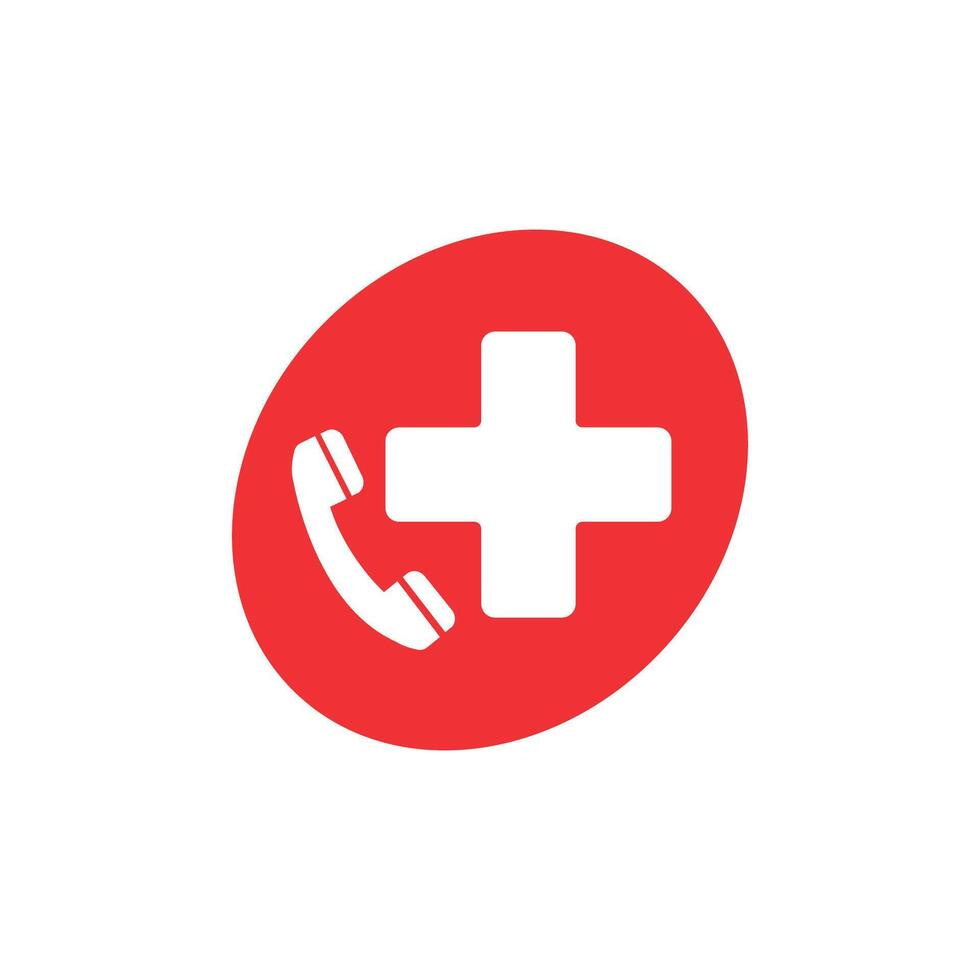 illustration template icon design for medical call, care, hospital, emergency. vector