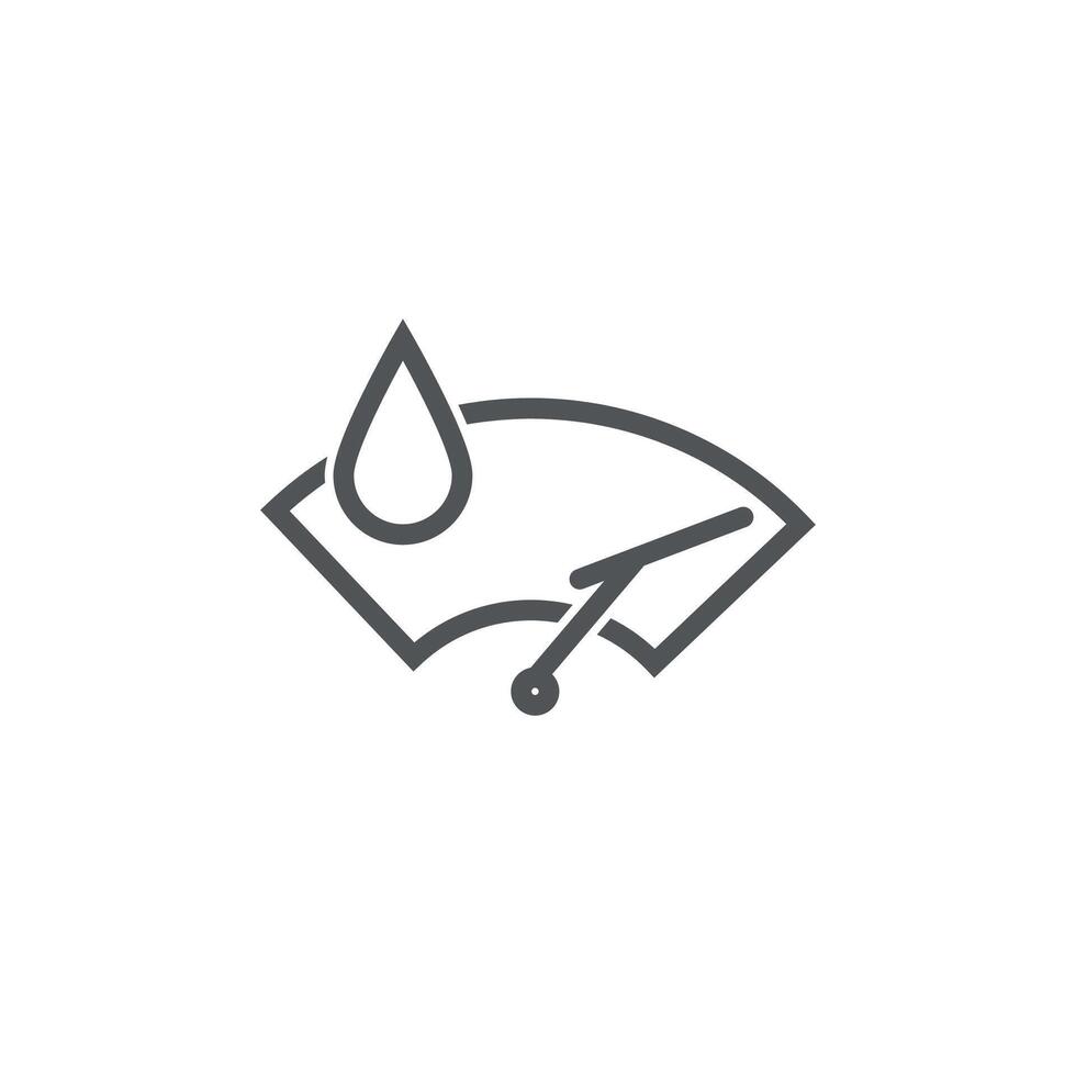 illustration of simple car windshield wiper outline design. . vector