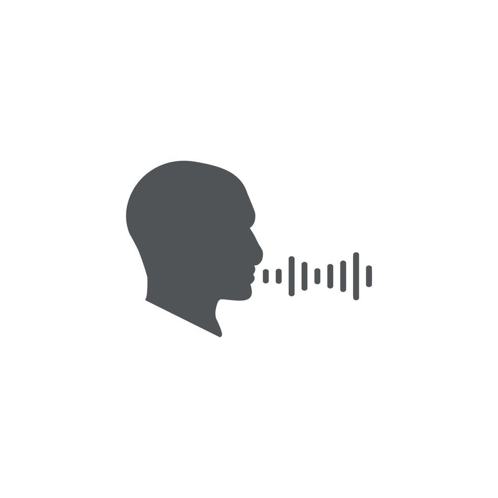 illustration template flat design sound wave of people talking. vector