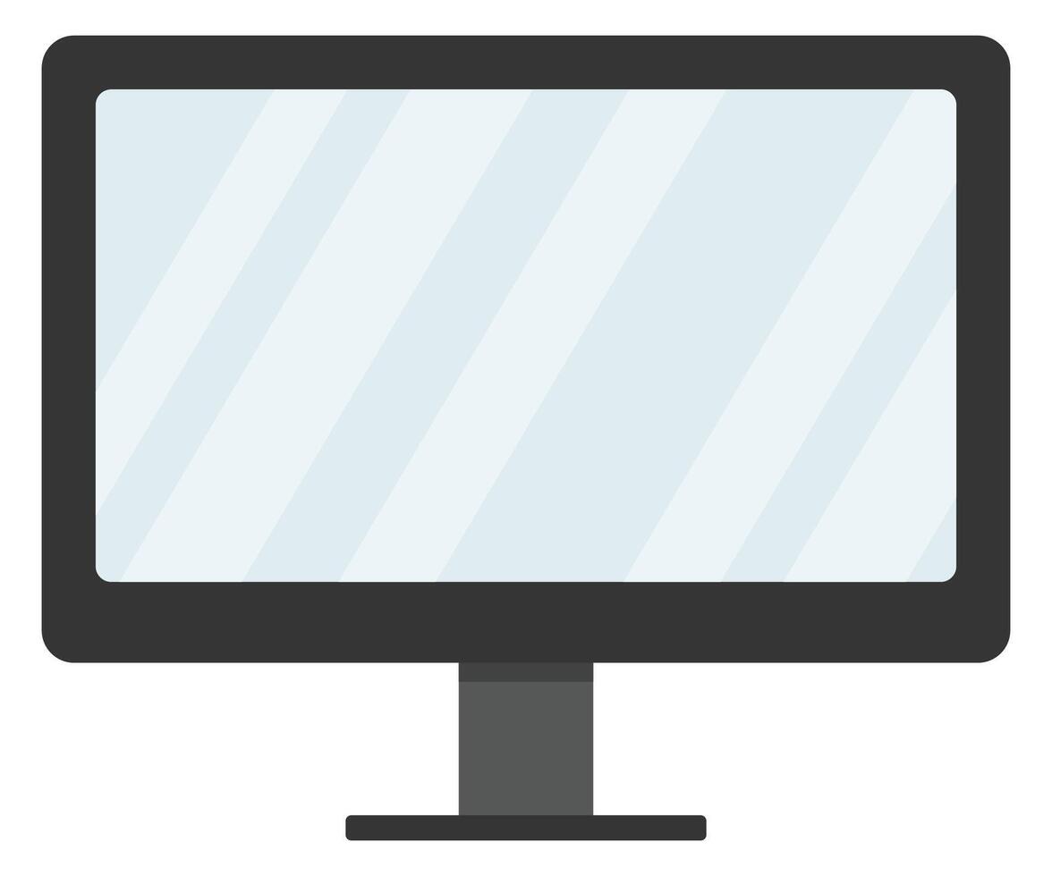 Monitor icon isolated on white background. vector