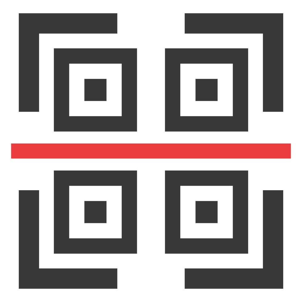 Scan QR code icon isolated on white background. vector