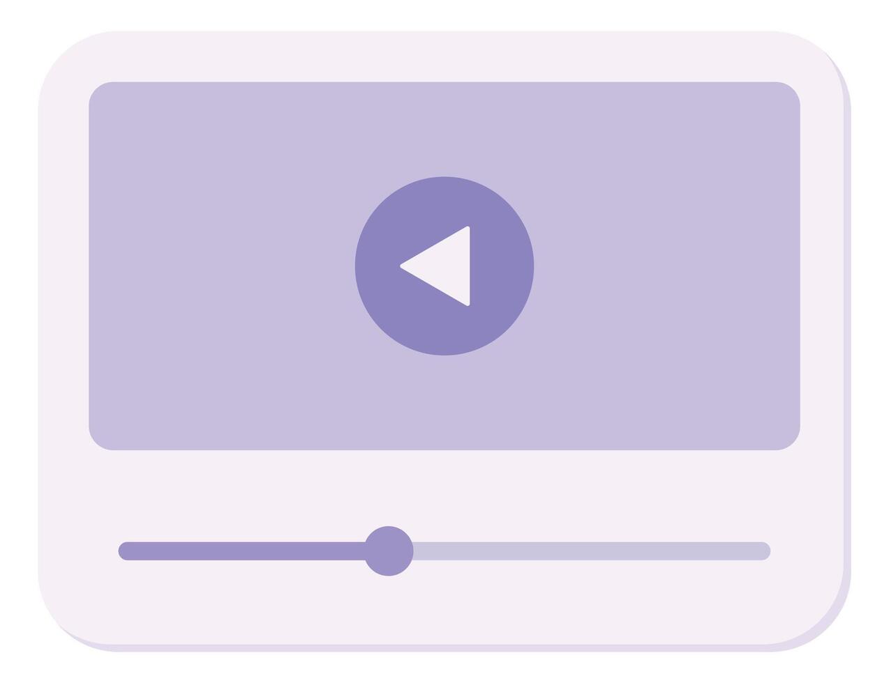 Social media player screen icon. vector