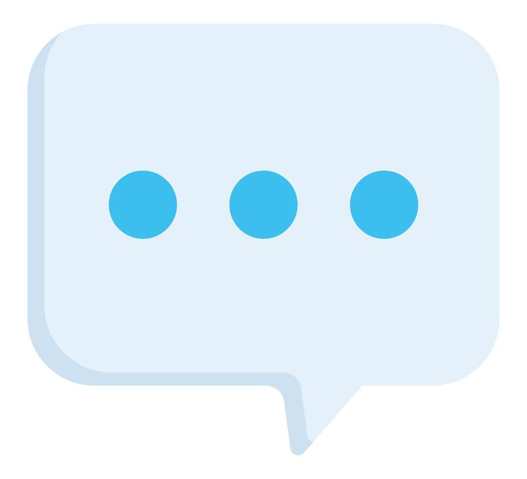 Cute square speech bubble icon isolated on white background. vector