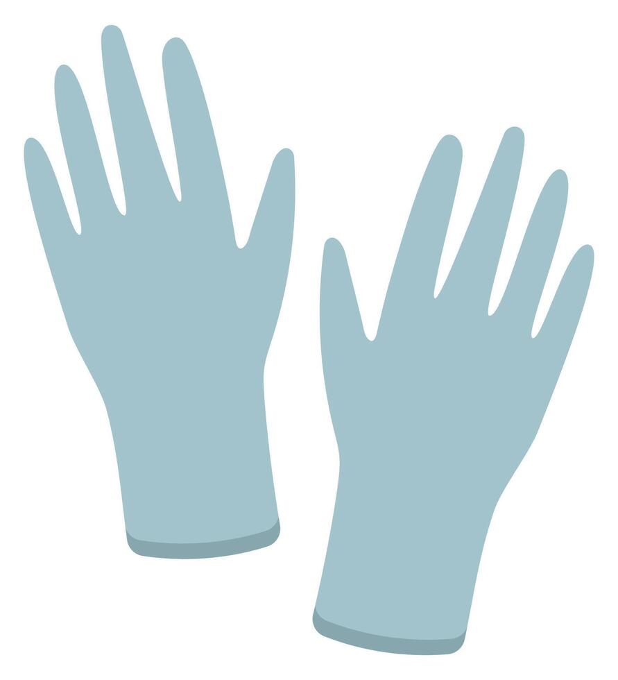Flat icon latex gloves isolated on white background. vector