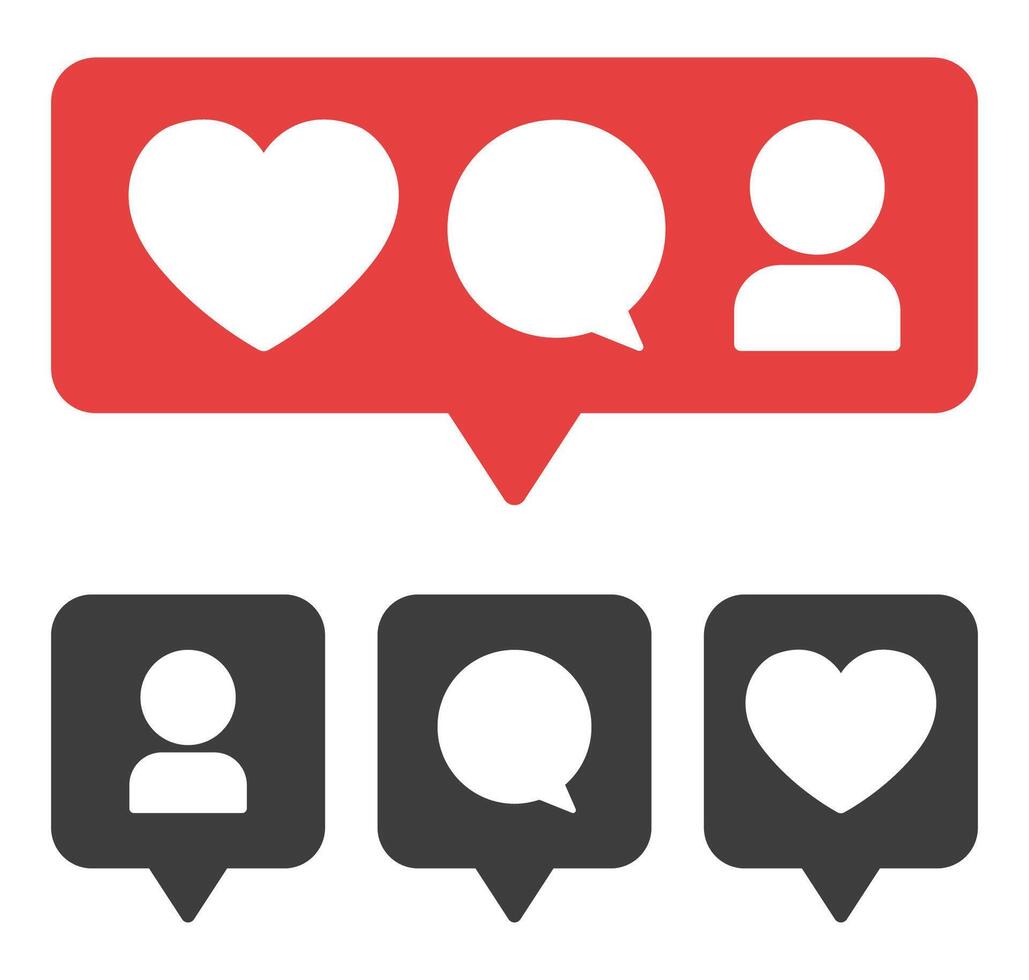 Bubble chat social media online platform icon isolated on white background. vector
