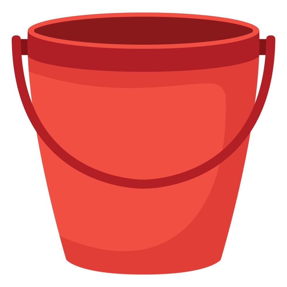 Bucket flat illustration isolated on white background. vector