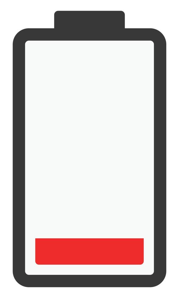 Low battery icon illustration. vector