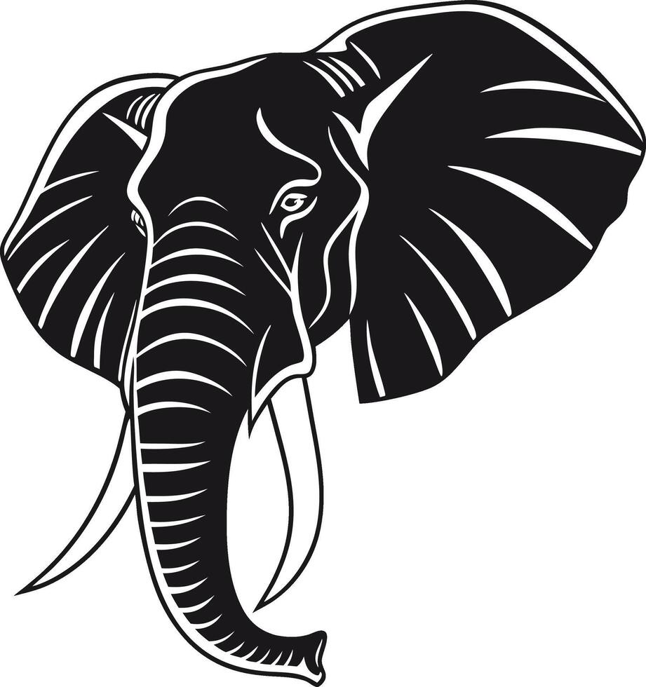 Elephant Head Powerful Wildlife vector