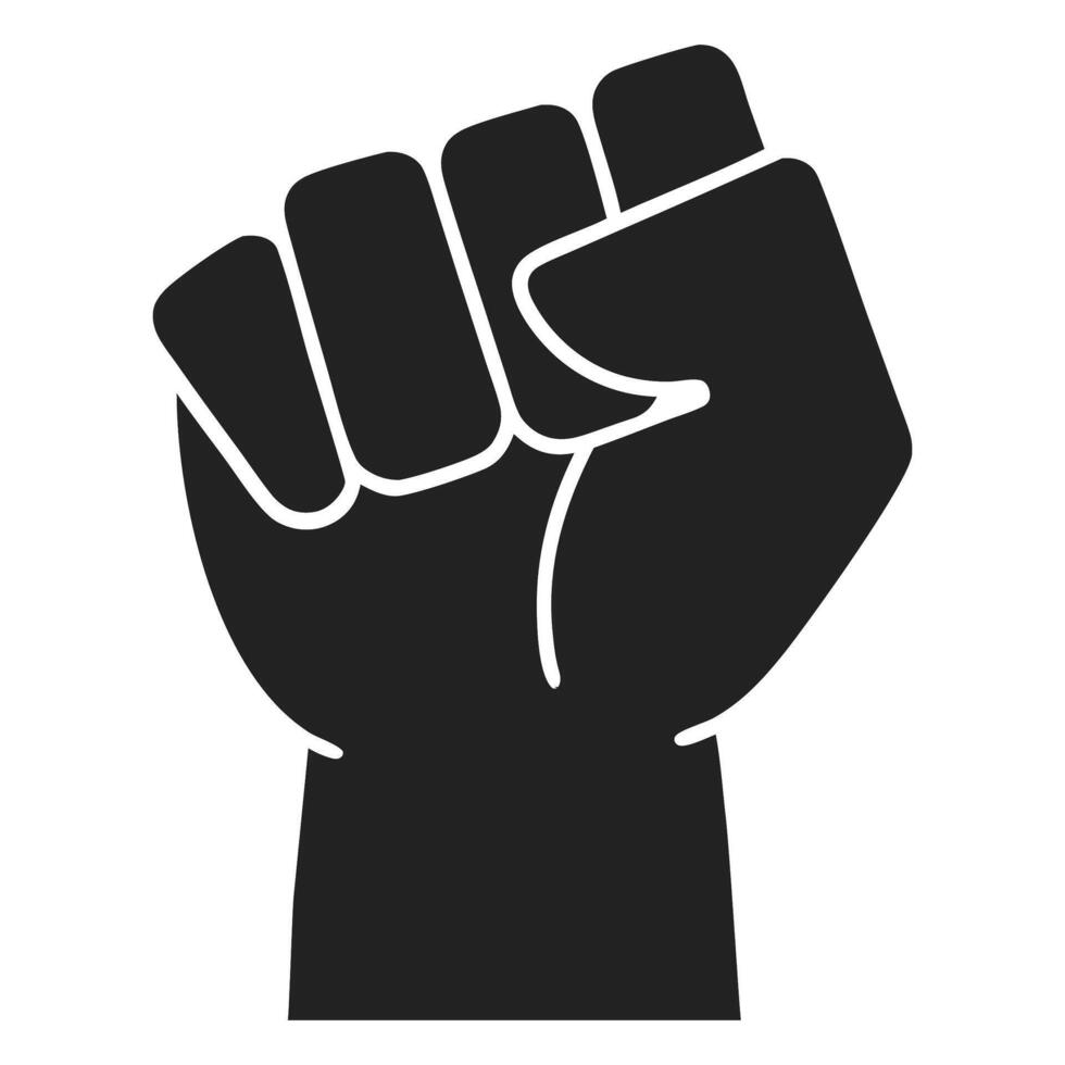 a illustration featuring a raised fist, symbolizing solidarity and strength. worker's day, labor day, Labour day concept vector