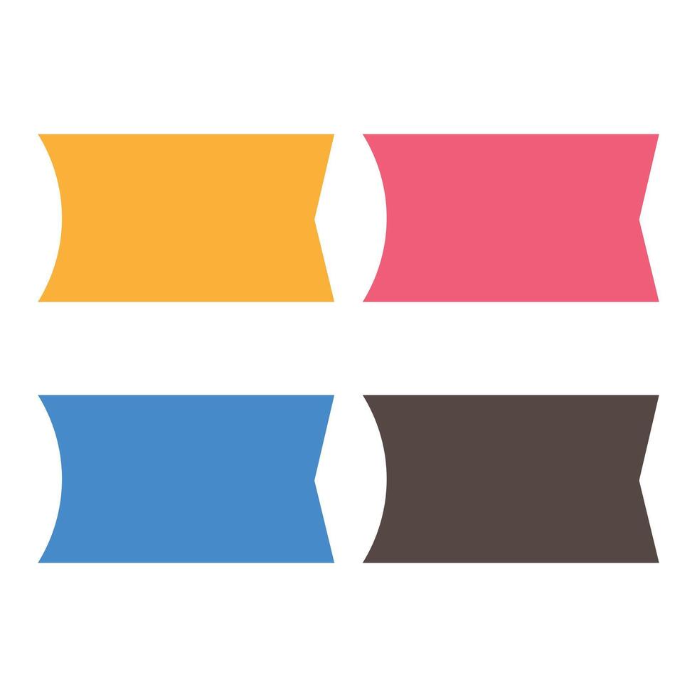 set of origami paper banners, stickers, and labels for web design templates vector
