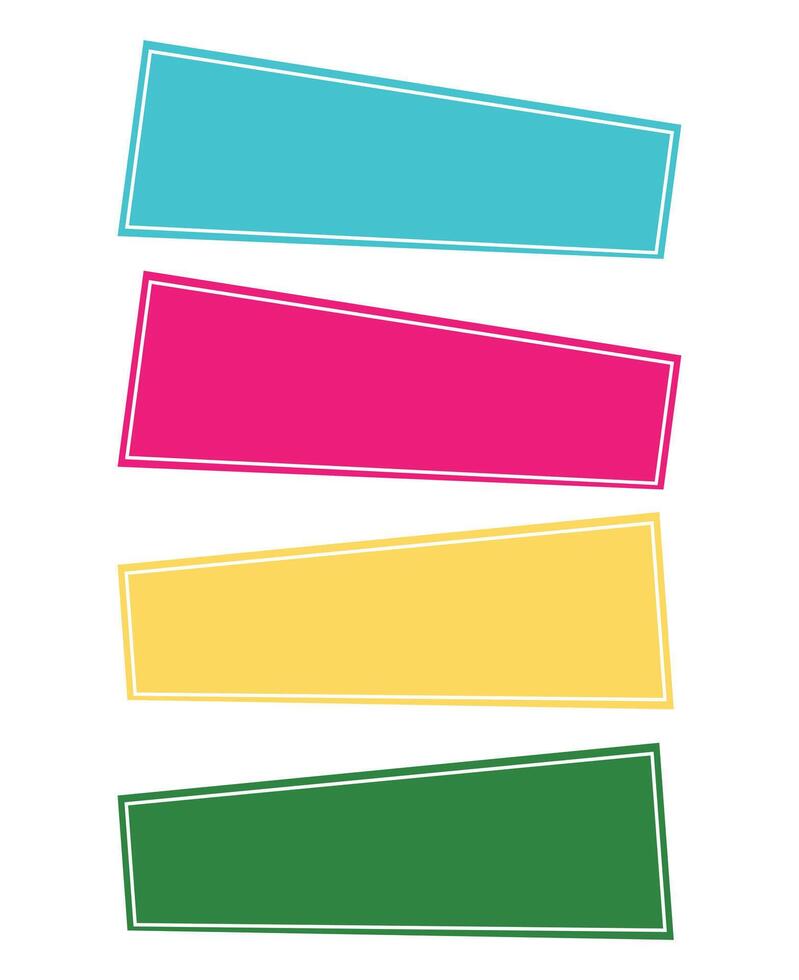 A set of colorful paper banners with shadows offers a vibrant design vector