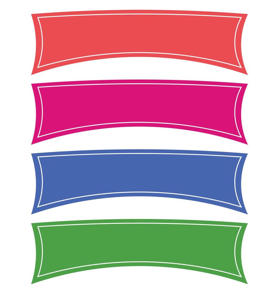 Colorful banner design set includes business web elements and illustration templates vector
