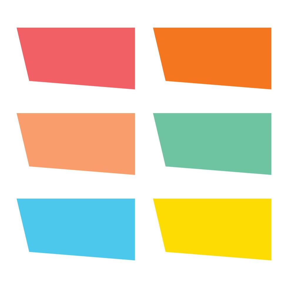 Colorful sticky notes design features a set of blank paper labels and icons for business messages vector