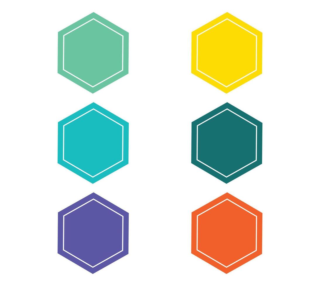 Set of colorful geometric shapes in illustration with polygonal vector