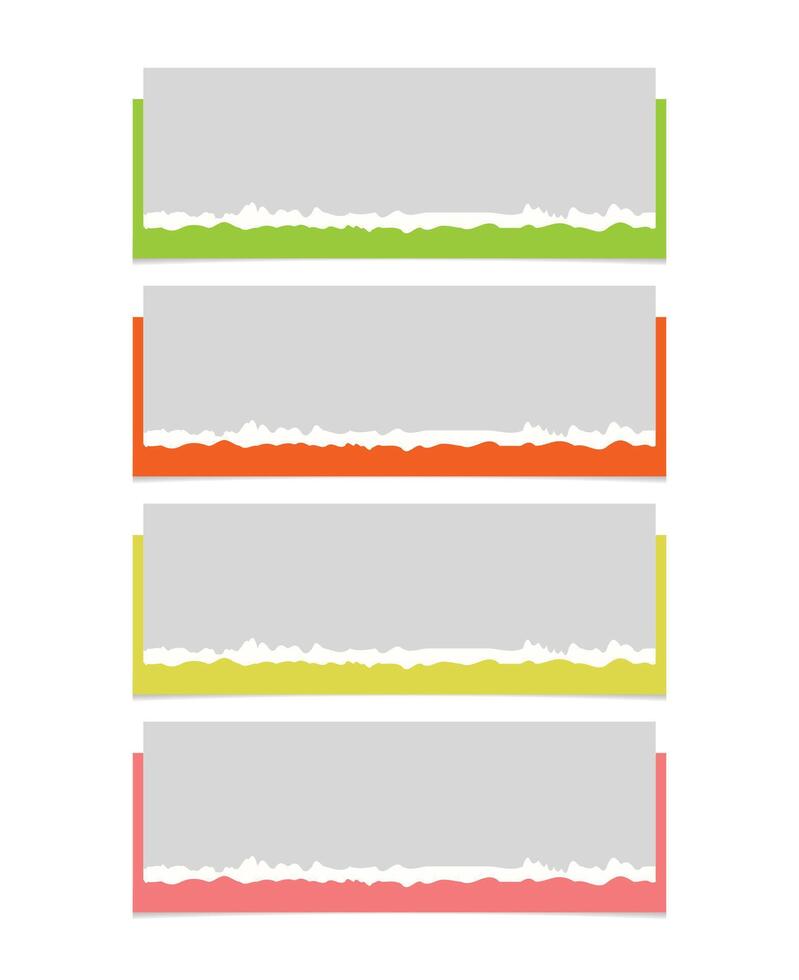 Colorful abstract design set of web banners illustration vector