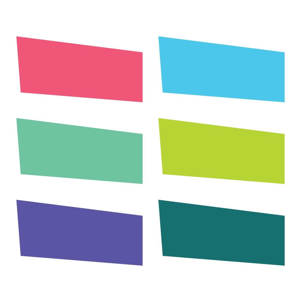 A set of colorful sticky papers presents a vibrant design element for messages and notes vector
