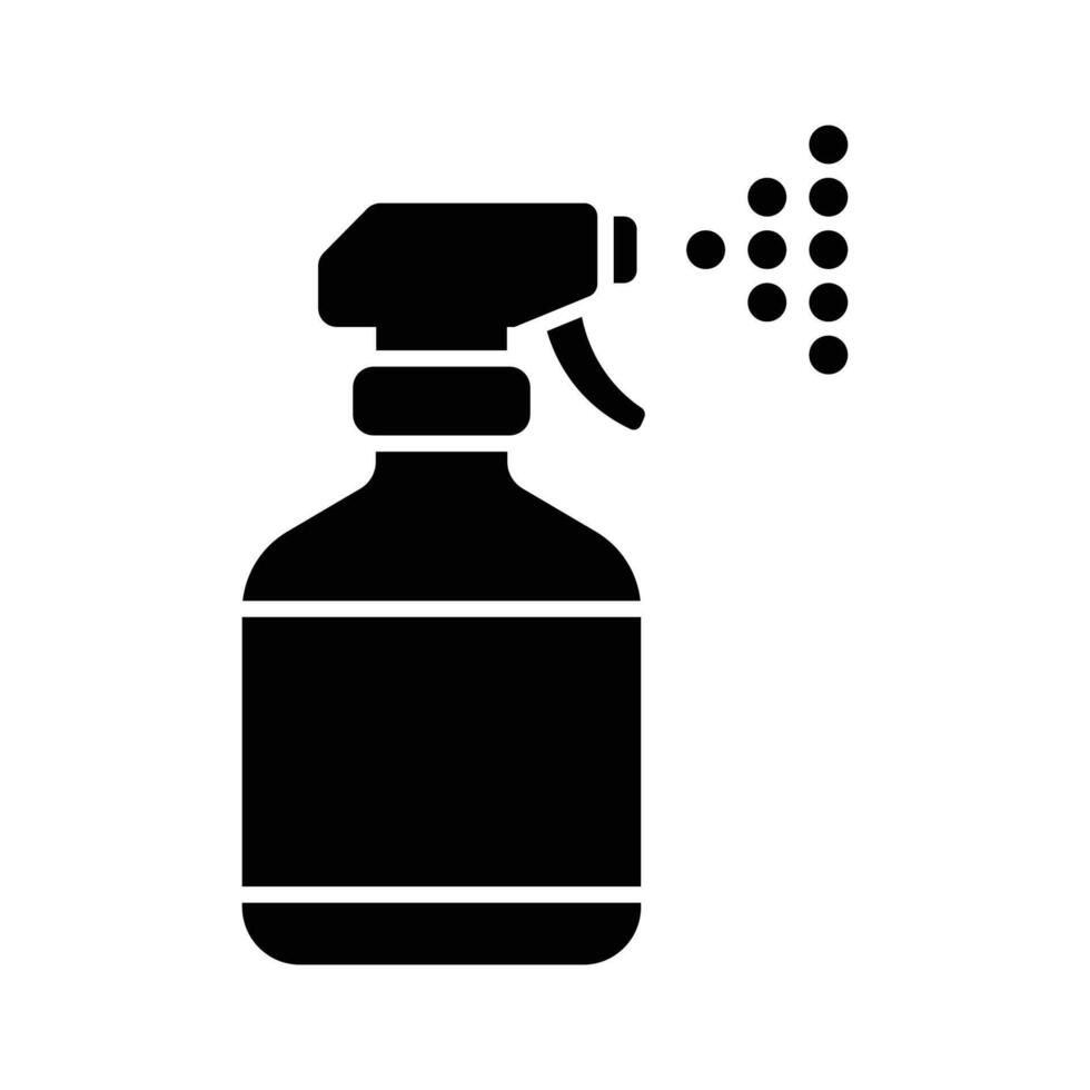 Sanitizing Spray Bottle Minimalist Icon vector