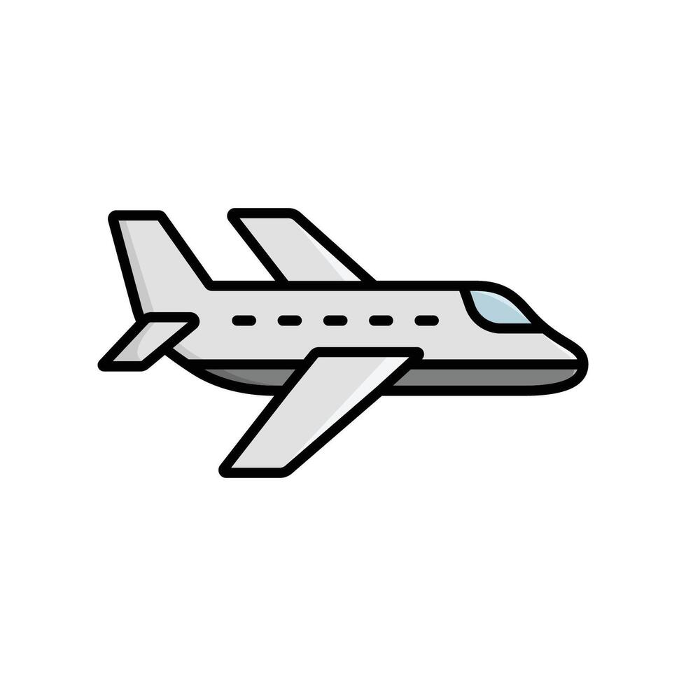 Airplane in Circle Icon vector