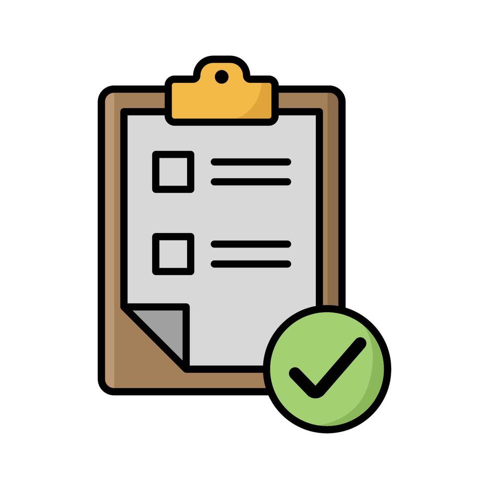 Hand Holding Checklist Icon vector