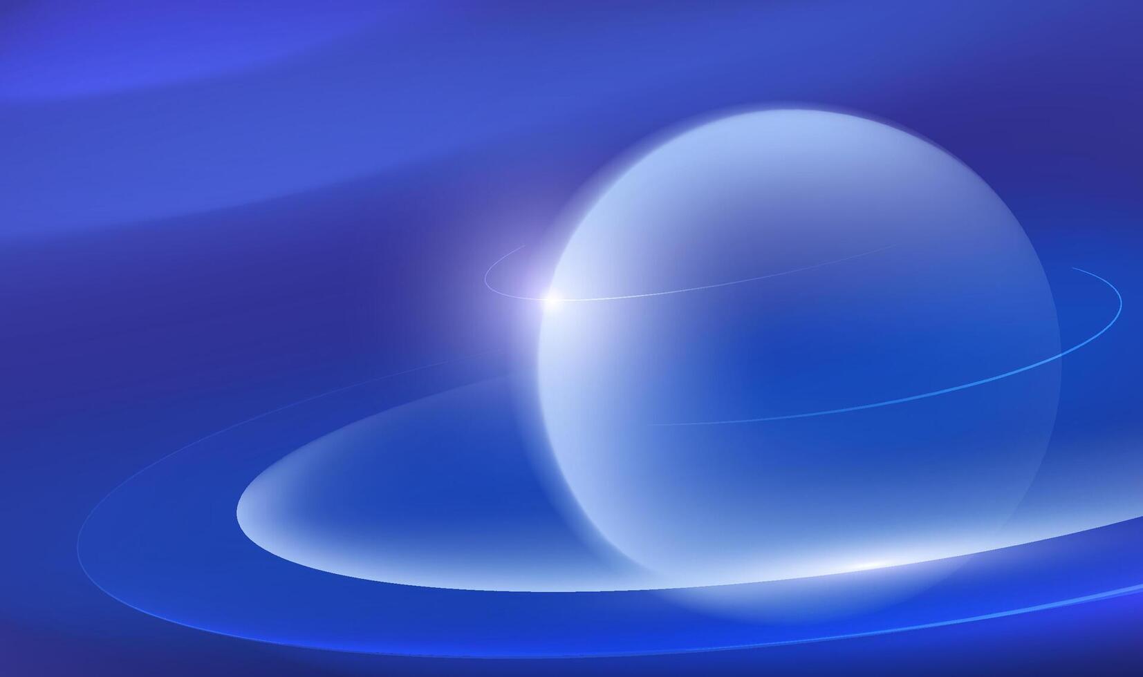 Abstract horizontal background design blue cosmic planet vector