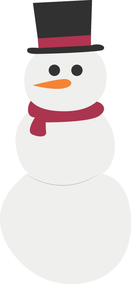 Festive Snowman Winter Hat Scarf Design vector