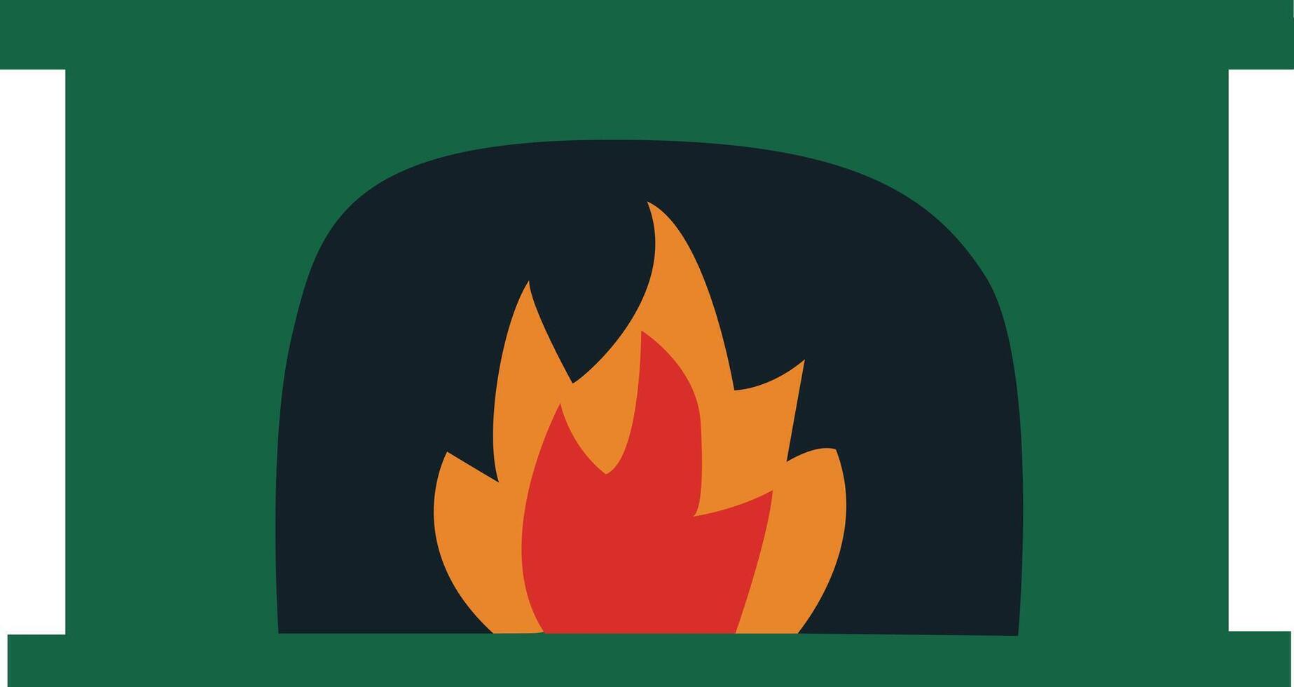 Abstract Fireplace Burning Fire Design vector