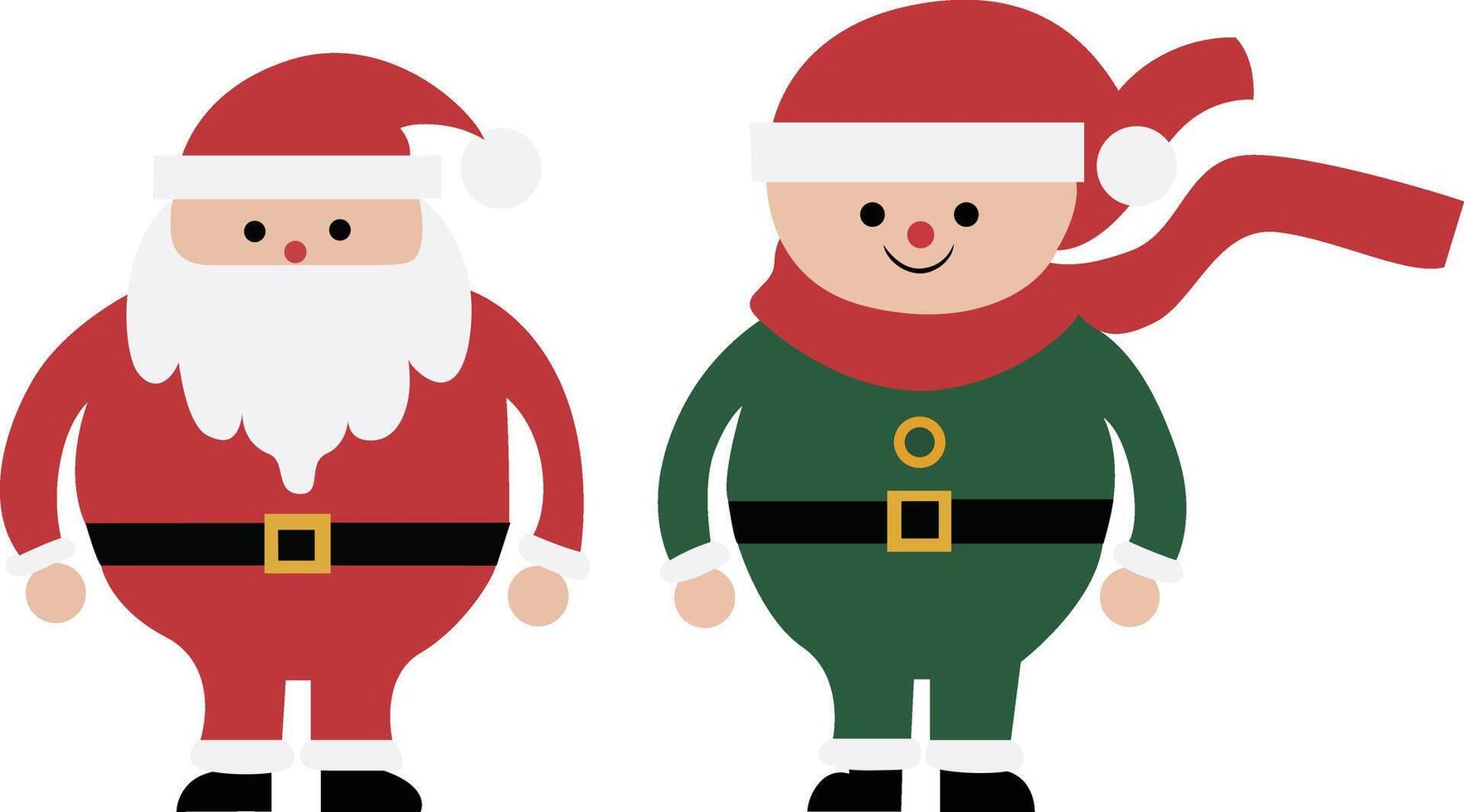 Santa Claus Elf Christmas Cartoon Clipart vector