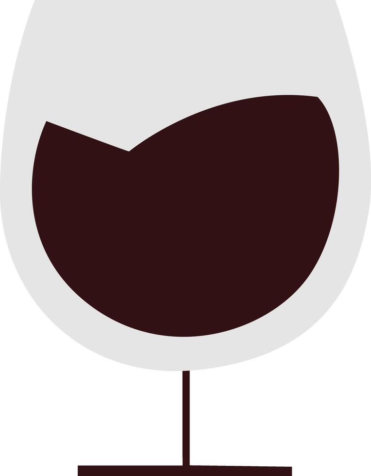 Red Wine Glass, Half Full, Simple Icon vector