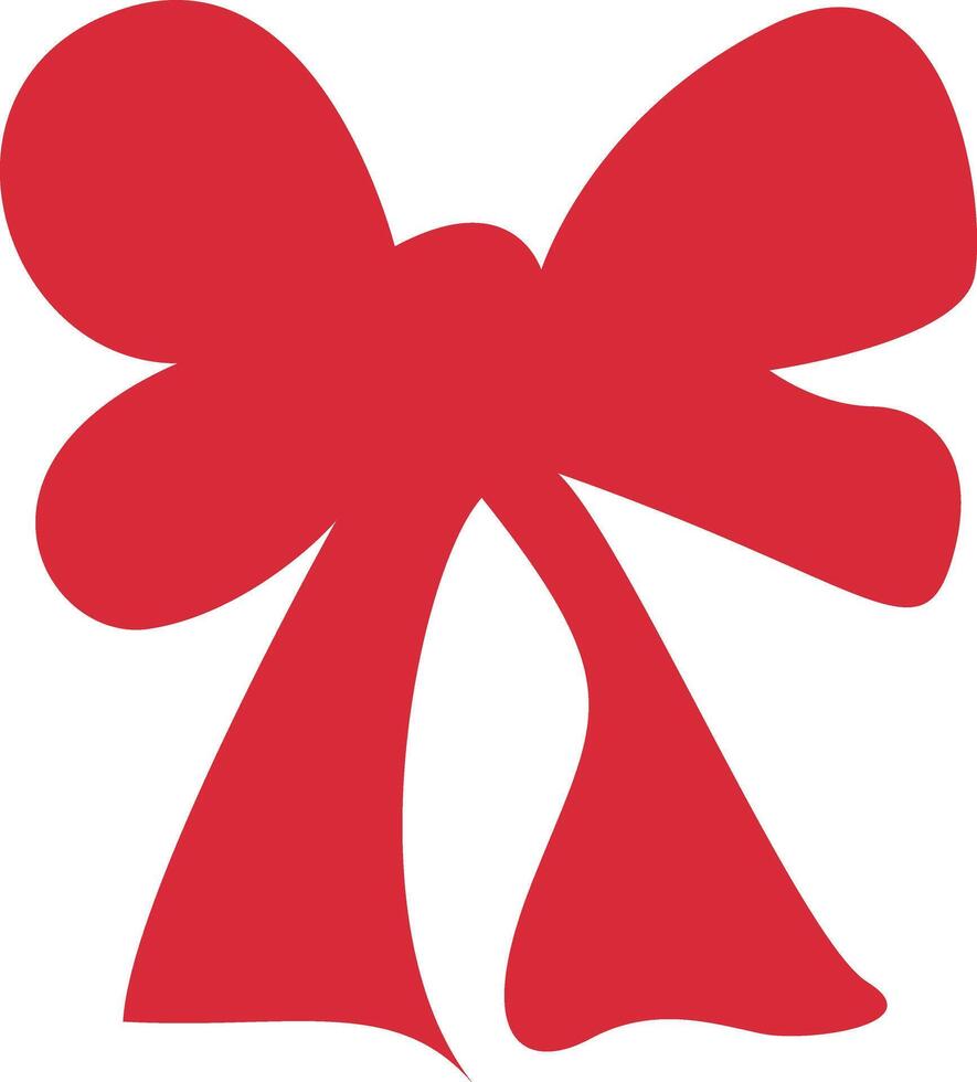 Red Ribbon Bow Clipart Design vector