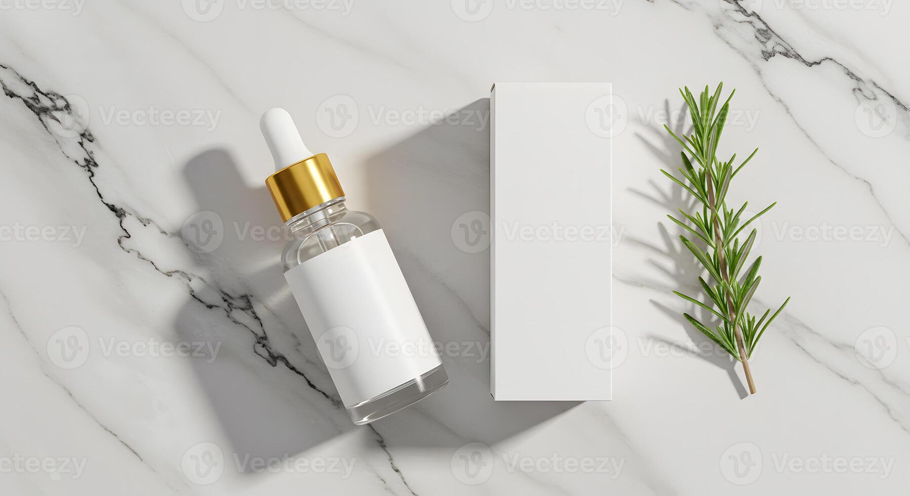 Single dropper with box and herbs photo
