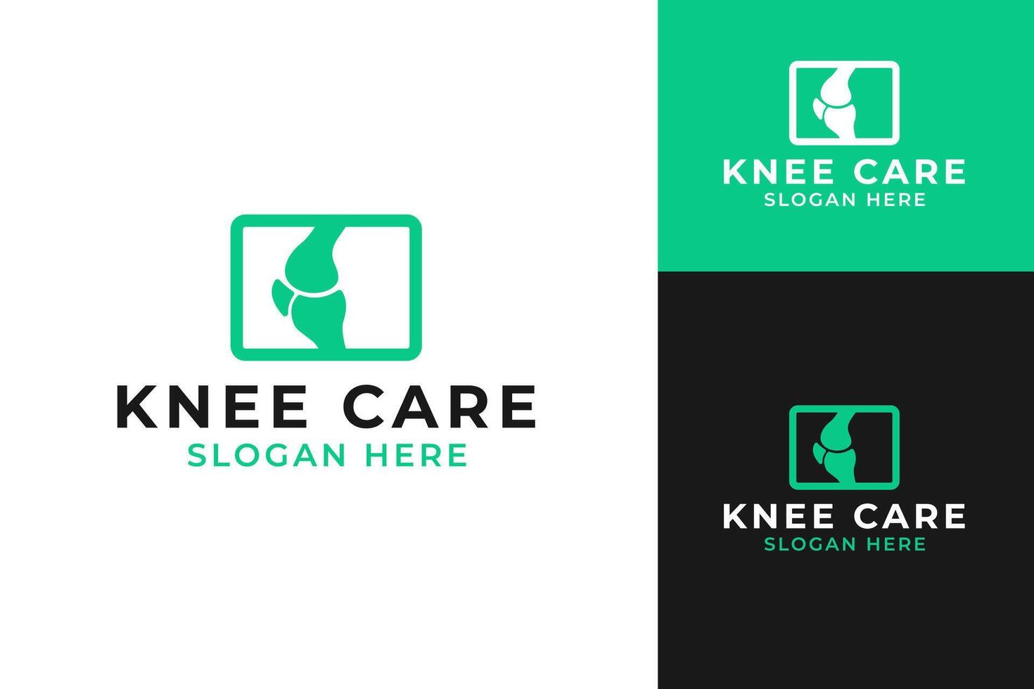 Knee care logo design template illustration vector