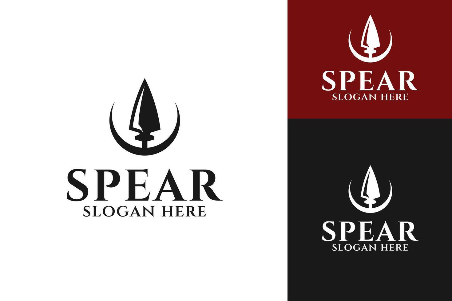 of spear logo design template illustration vector