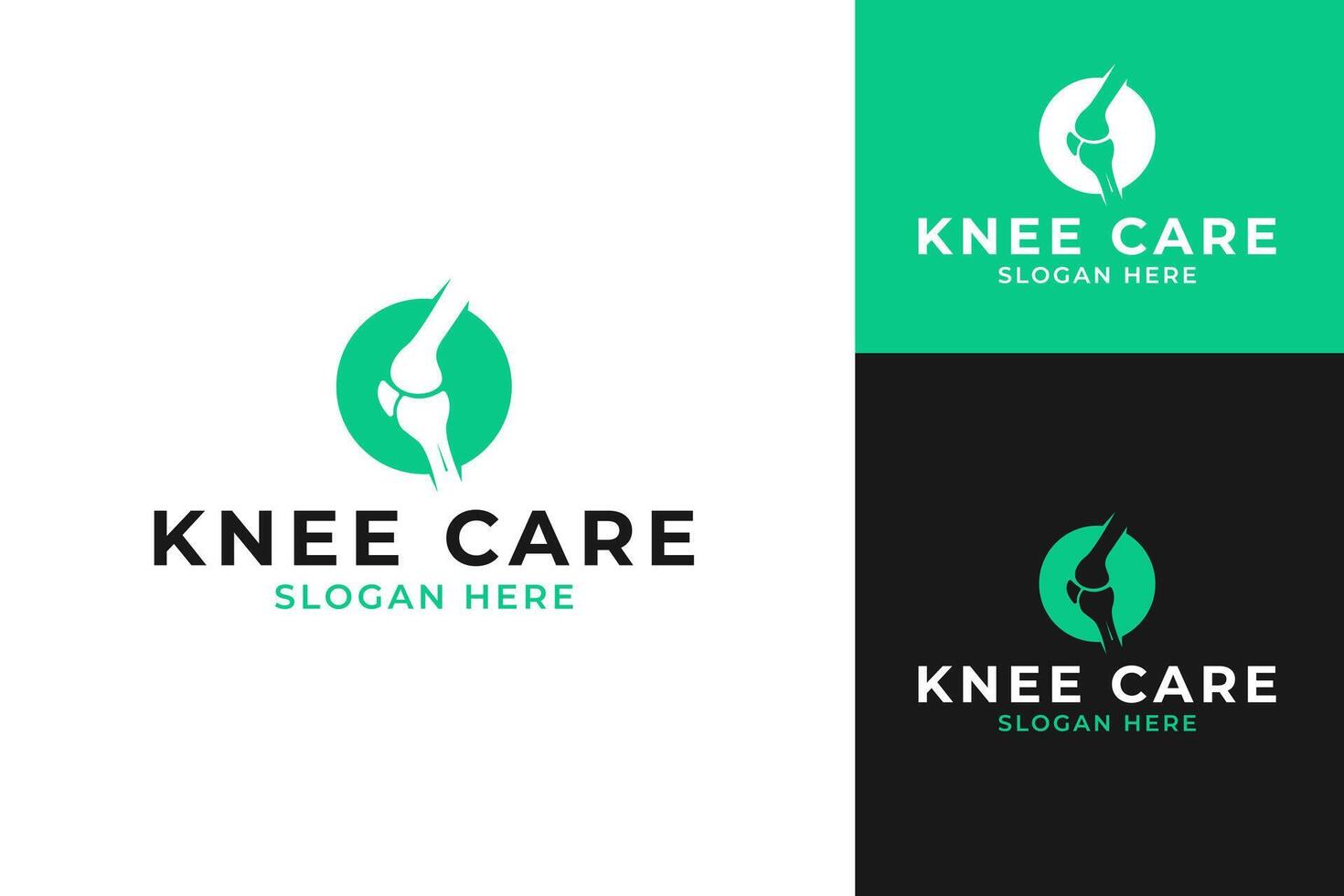 of knee care logo design template illustration vector