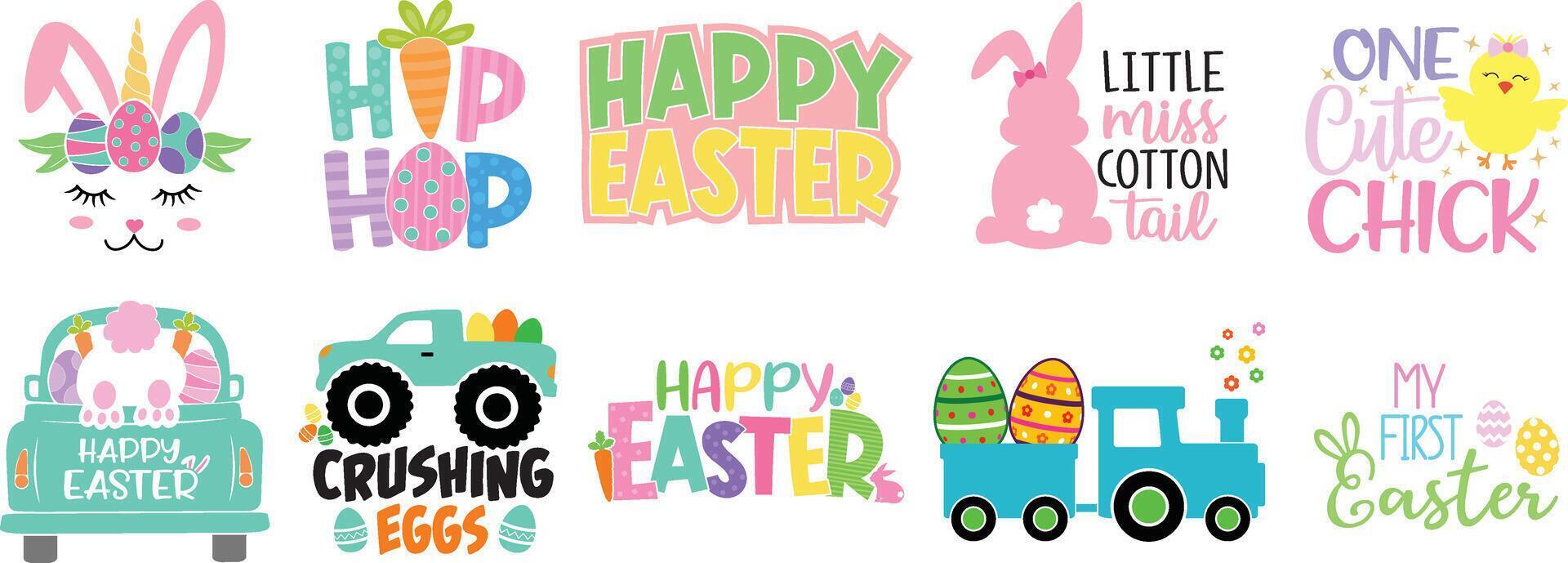 Easter Eps files with different designs vector