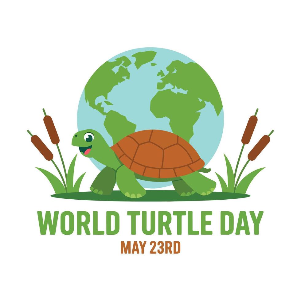 World Turtle Day Celebrating and Protecting Turtles on May 23rd vector