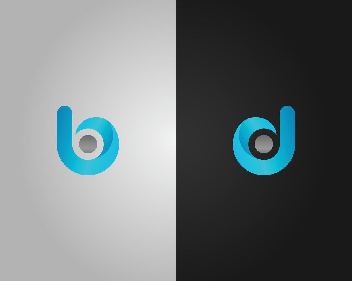 b or d Abstract Letter Initial Logo Design Template. vector