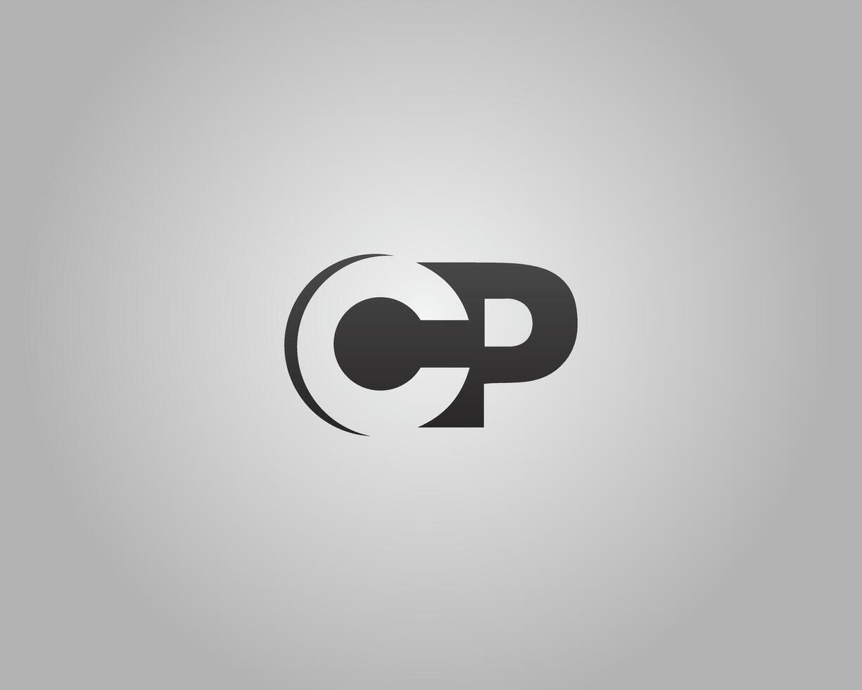 Letter CP Abstract Initial Logo Design Elegant Template. vector