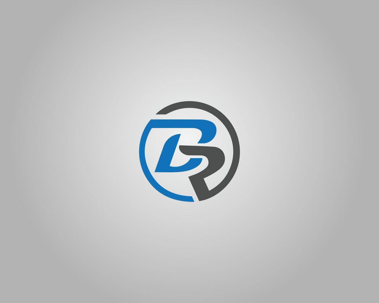 BR or RB Letter Initial Abstract Logo Design Icon Template. vector