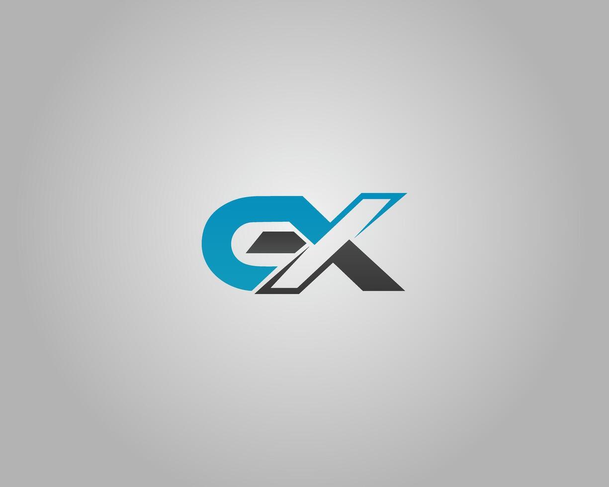 GX Letter Logo Design Concept Modern Geometric Template. vector