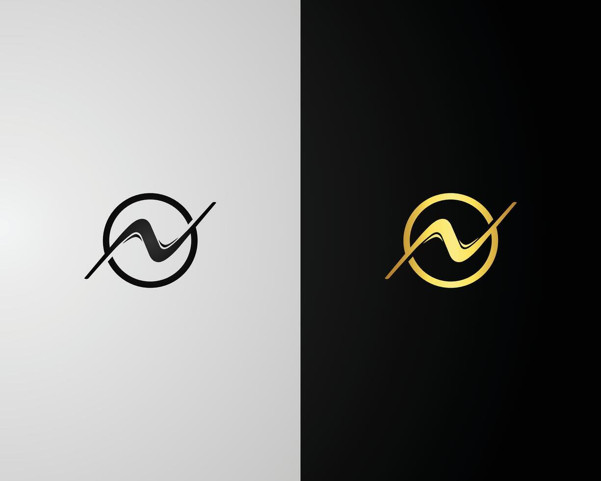 Letter N abstract logo icon design template elements. vector