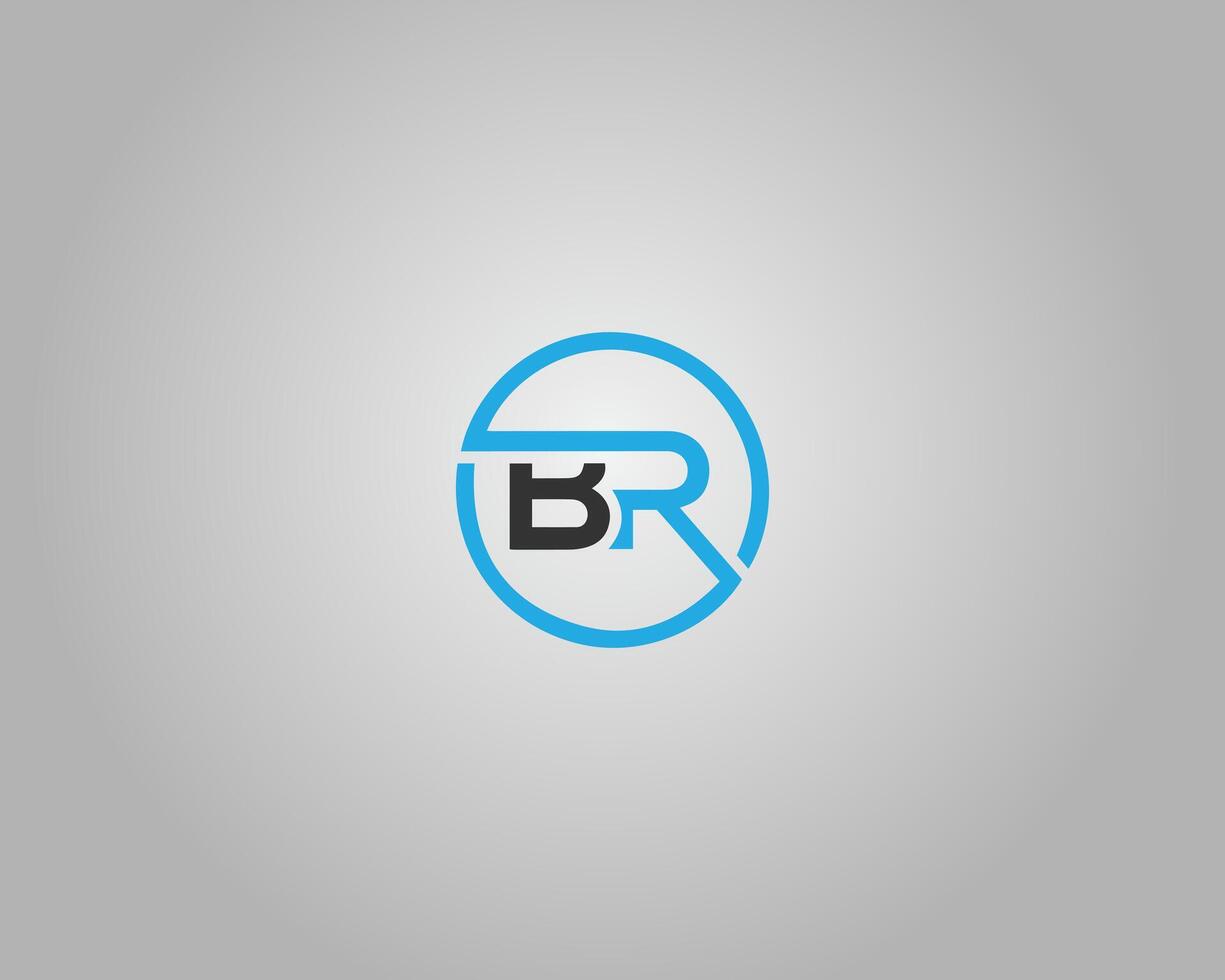 Abstract BR Letter Initial Logo Design Icon Template. vector