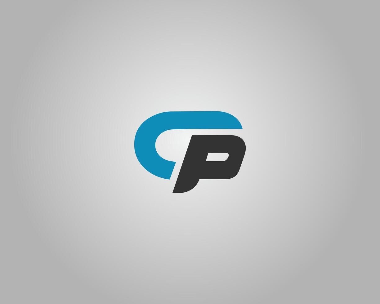 Letter CP or PC Abstract Initial Logo Design Elegant Template. vector