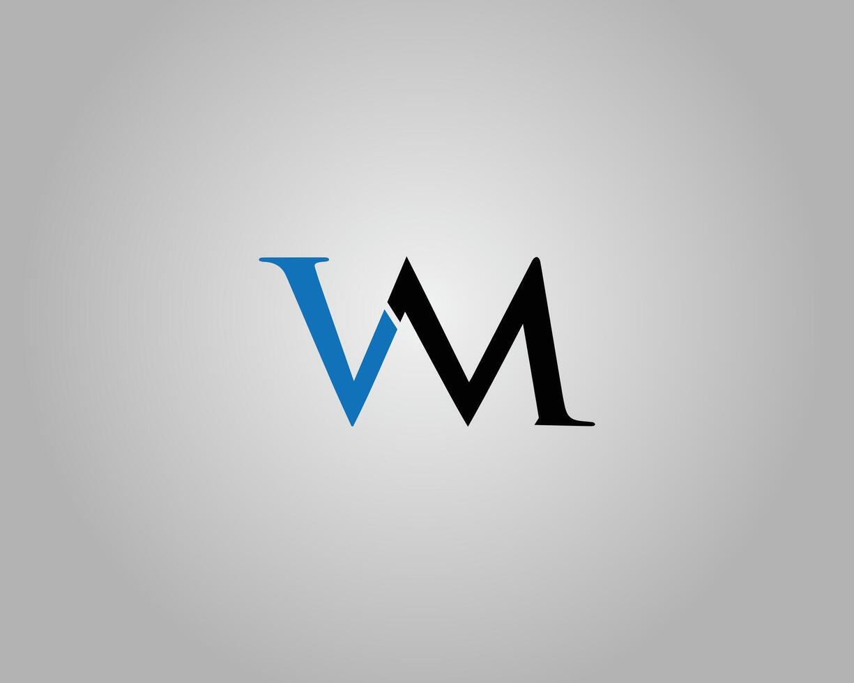 Letter MV or VM abstract logo design icon template vector