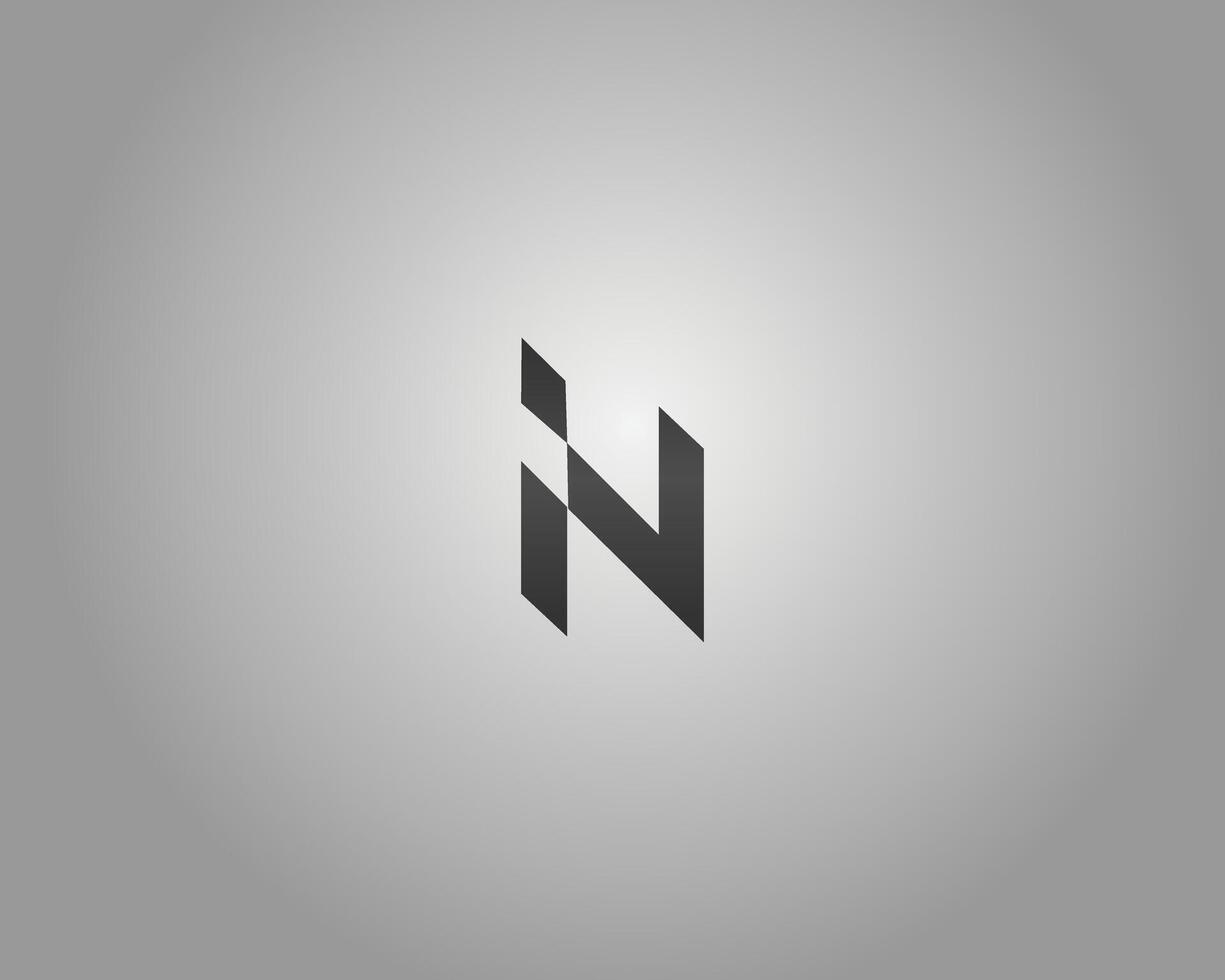 IN Letter Initial Logo Design Icon Template. vector