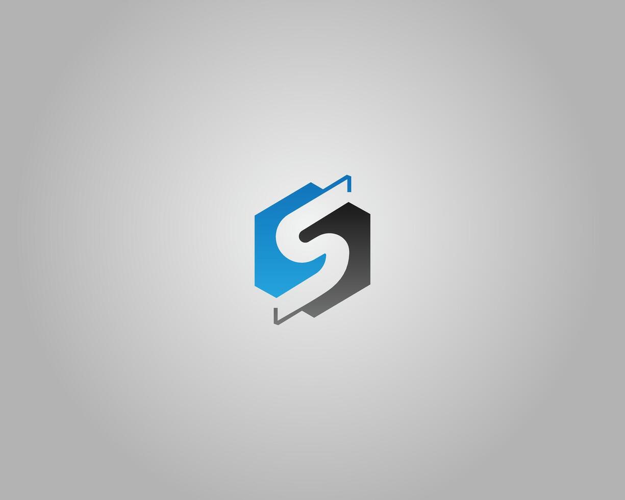Letter S or SS Abstract Initial Logo Design Elegant Template. vector