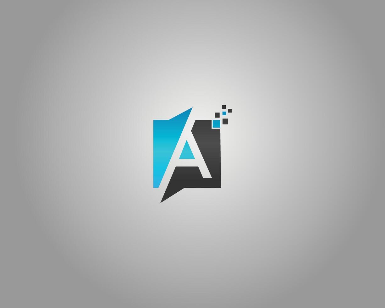 Letter A creative monogram logo design template. vector