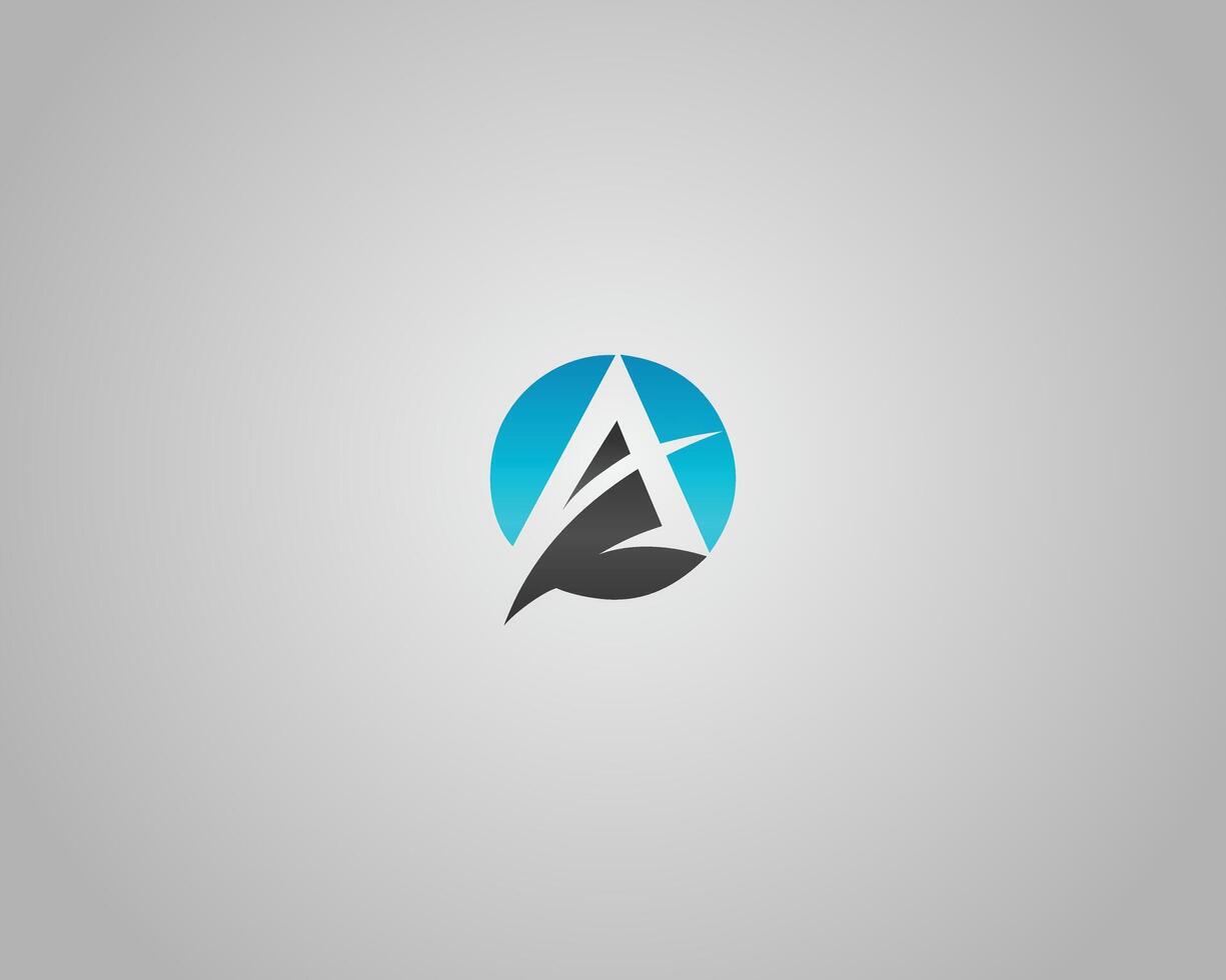 Letter A creative monogram logo design concept template. vector